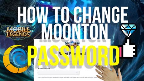 How to Change Moonton Password .
